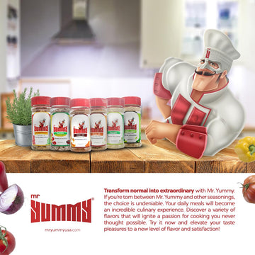 Mr. Yummy | Real Garlic Seasoning - Dairy-Free, Gluten-Free, Low Sodium, Keto, No Sugar, Non Gmo, Premium Blend No Preservatives