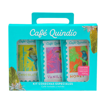 Cafe Quindio Specialty Harvest - Medium Roast 100% Colombian Excelso Ground Arabica Coffee (2.8 Ounce (Pack of 3), Multiflavor -