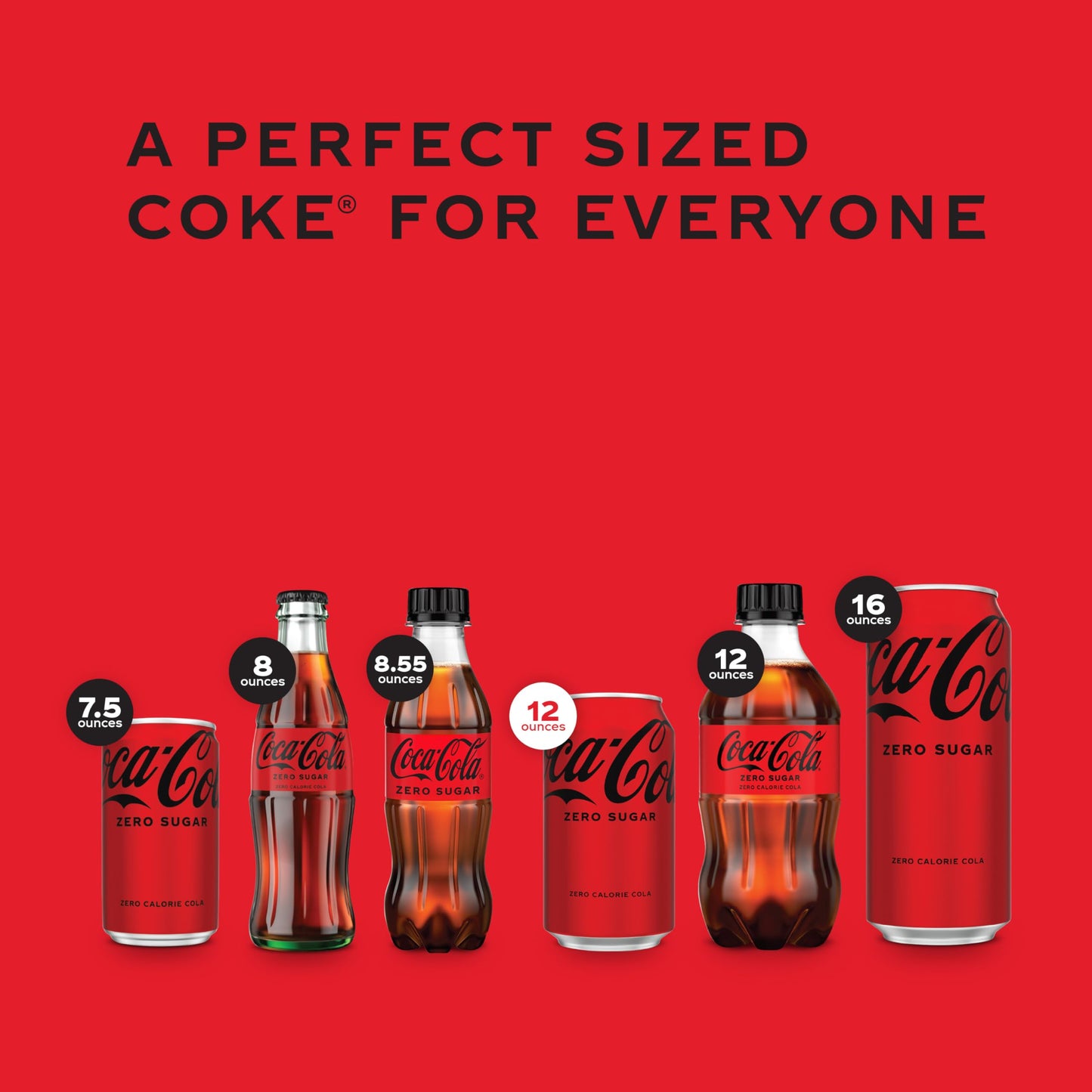 Coke Zero Sugar Cola Soda, 12 Oz, 24 Pack (Package May Vary)