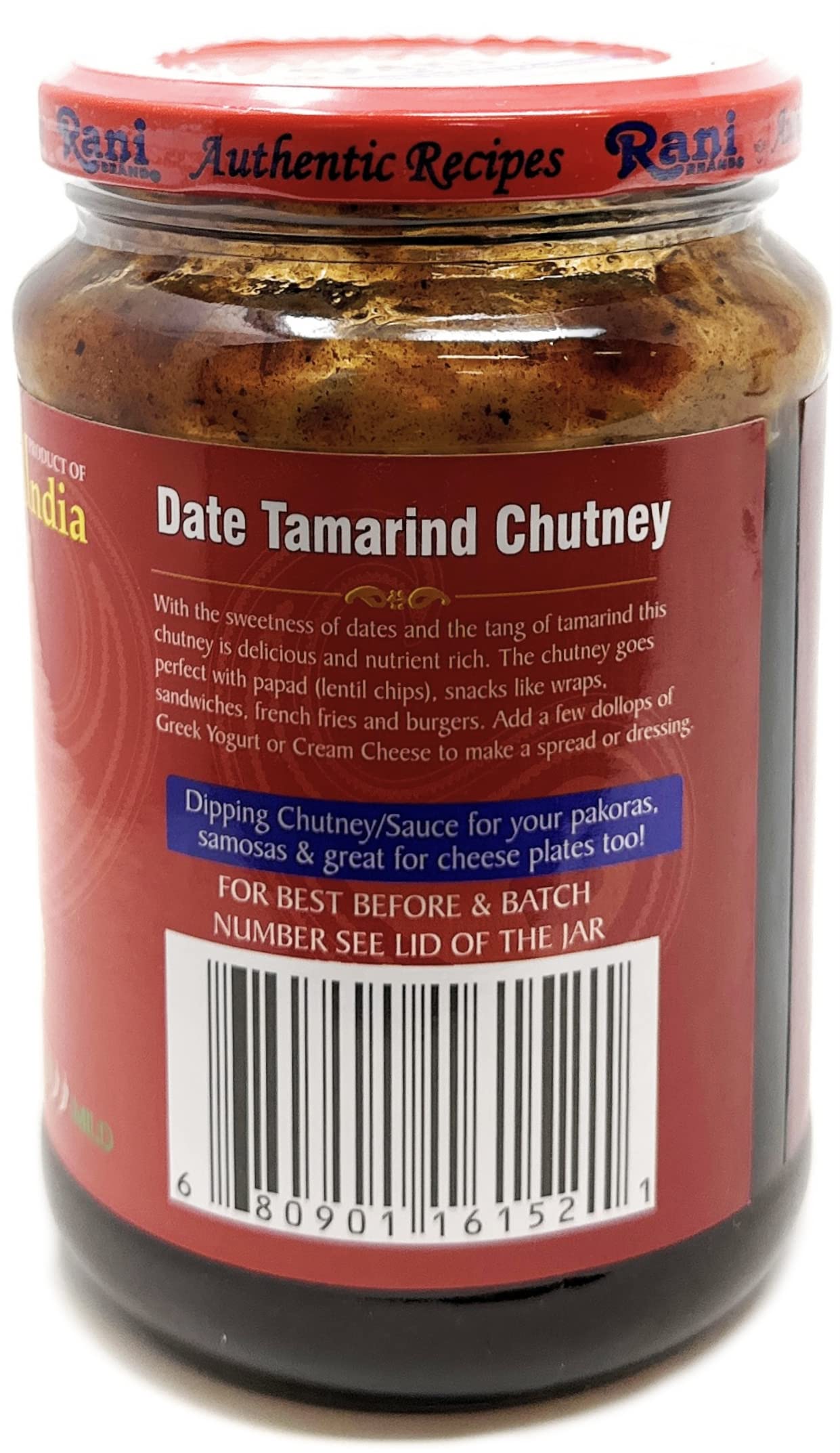 Rani Dates & Tamarind (Imli) Chutney 26.5oz (750g) Glass Jar, Ready to eat, Vegan ~ Gluten Free | NON-GMO | No Colors | Indian O