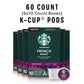 Starbucks K-Cup Coffee Pods, Dark Roast, French Roast, 60 Pods (6 Boxes), 100% Arabica
