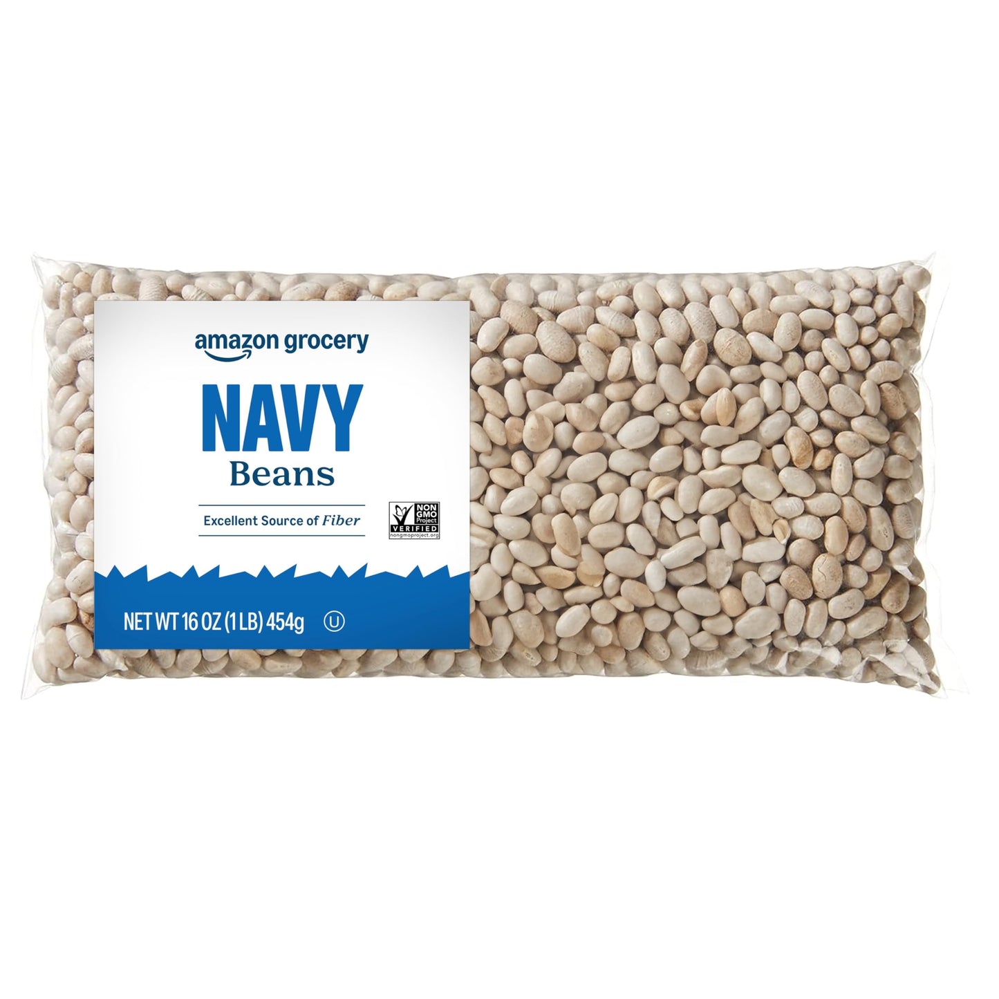 Amazon Fresh Navy Beans, 16 Oz, Pack of 1, Previously Amazon Fresh, Packaging May Vary