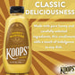 KOOPS Honey Mustard Gourmet Sauce, Gluten-Free & Kosher, 12 Oz, Pack of 4, Yellow