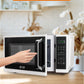 Commercial Chef Small Microwave 09 Cu Ft Countertop Microwave With Digital Display, White Microwave  10 Power Levels, Outstandin