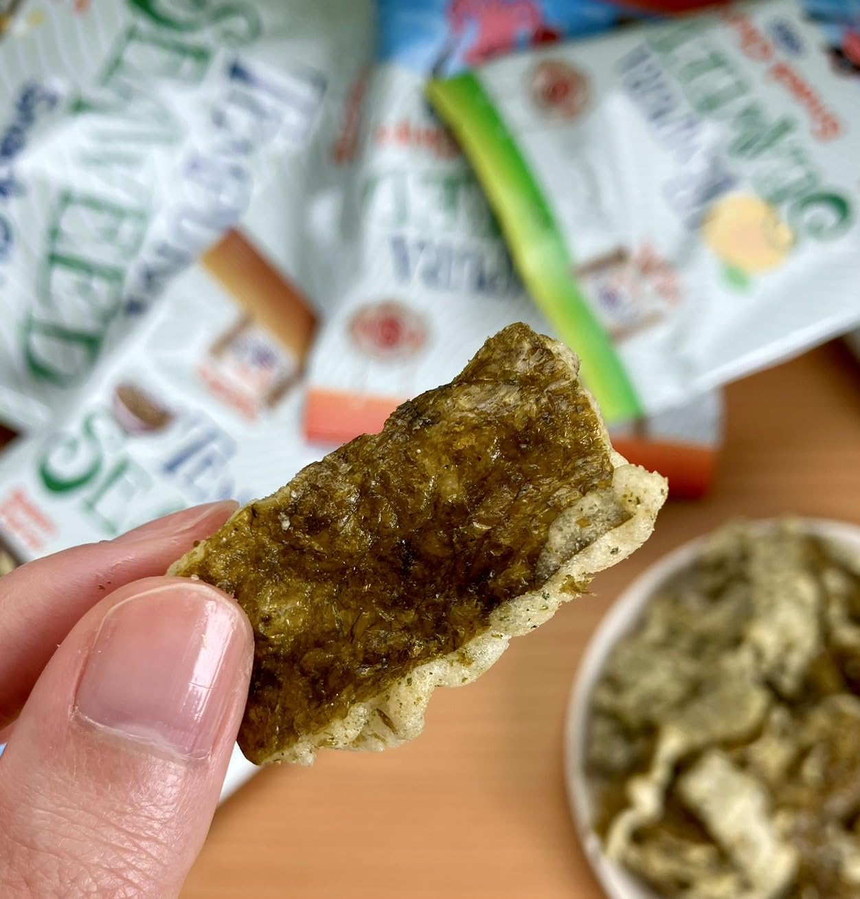 Japanese Tempura Seaweed Chips - Teriyaki Flavor | 0.95Oz X 5 Pack | Made In Japan By Swashbuckle Snacks