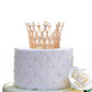 Crown Cake Topper Rhinestone Crystal Handmade Tiara Cake Decoration For Baby Shower Birthday Wedding Party Favors (Rose Gold)