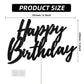 Beishida Happy Birthday Cake Toppers Black Glitter Birthday Cake Decoration Cake Baking Supplies 18Th 30Th 40Th Birthday Cake To