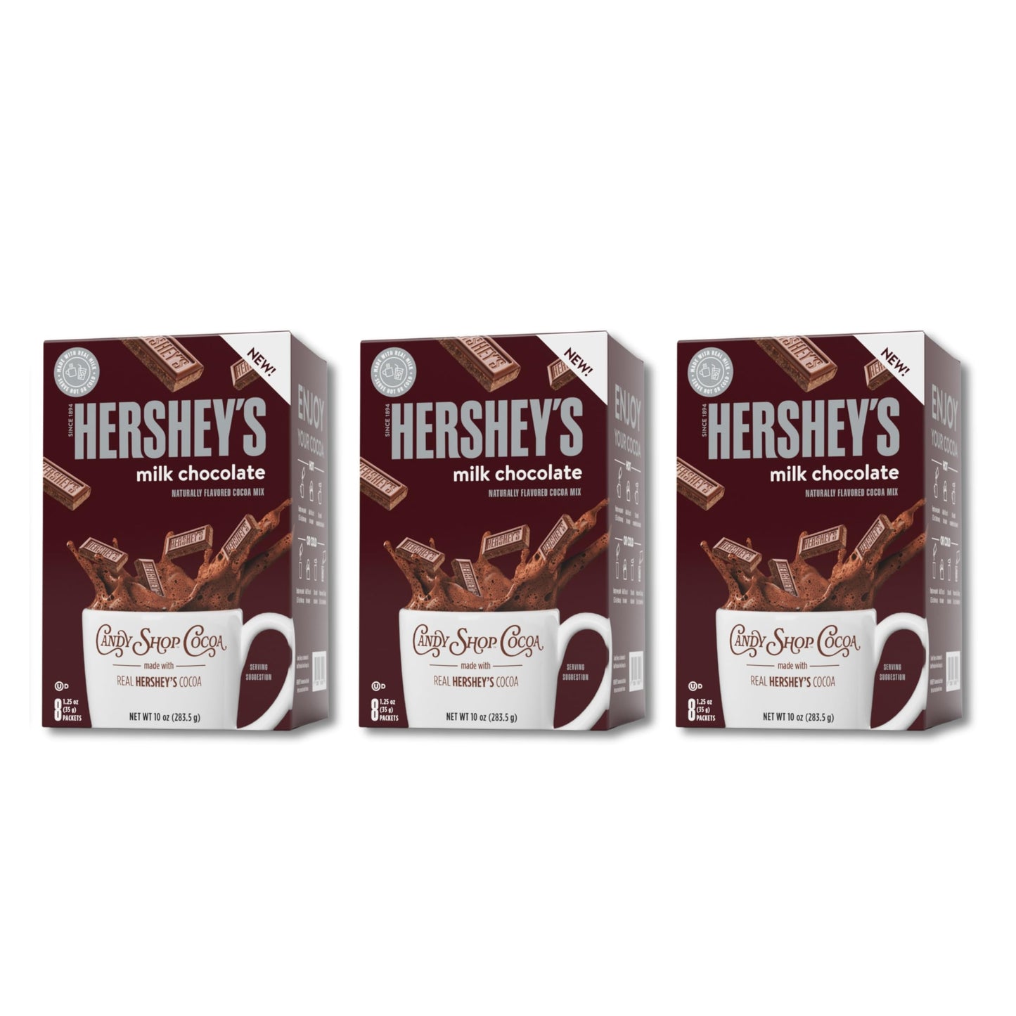 Candy Shop Cocoa HERSHEY'S Milk Chocolate Cocoa Mix, Hot Chocolate, Make Hot or Iced Cocoa, Made With Real Milk, Gluten Free, 1.