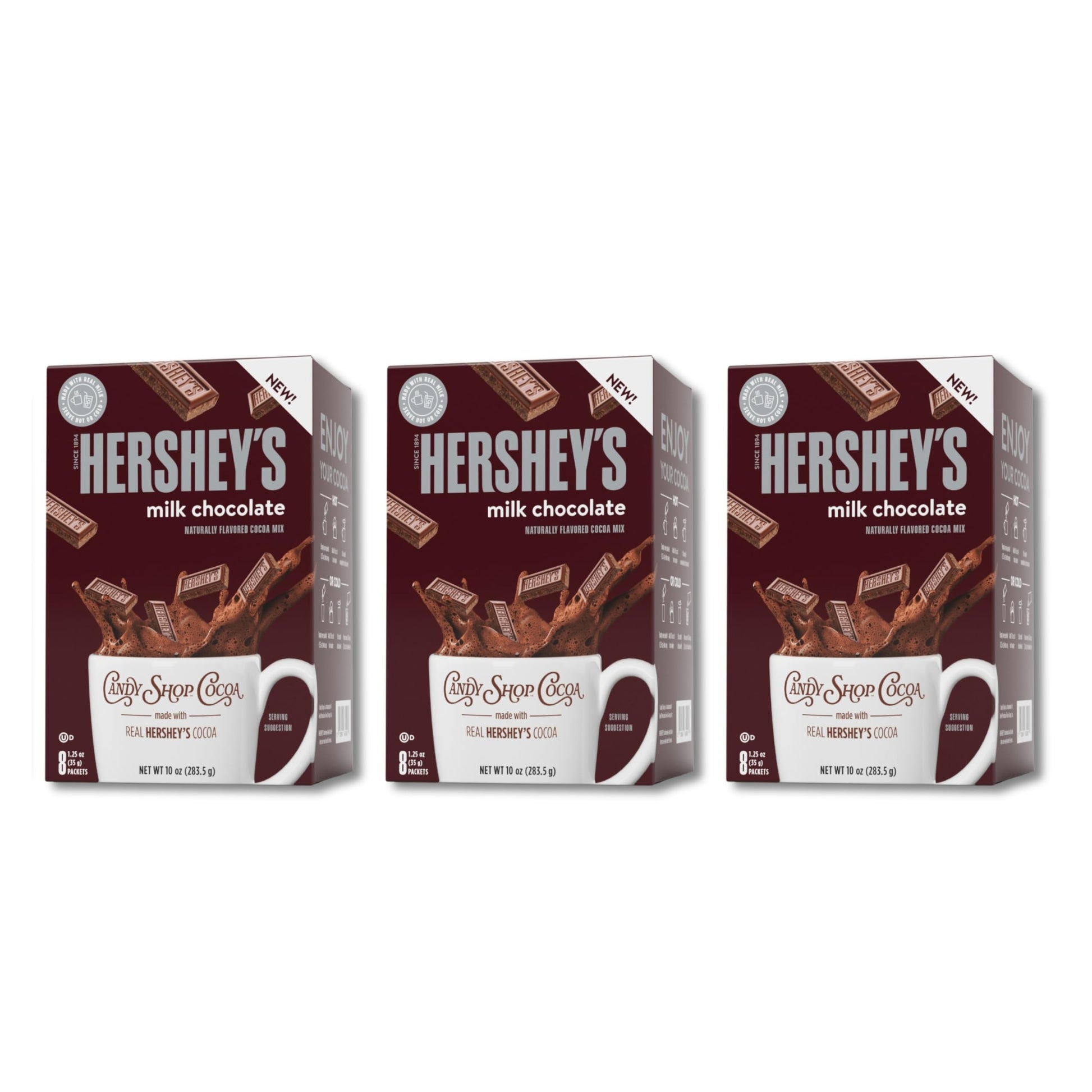 Candy Shop Cocoa HERSHEY'S Milk Chocolate Cocoa Mix, Hot Chocolate, Make Hot or Iced Cocoa, Made With Real Milk, Gluten Free, 1.
