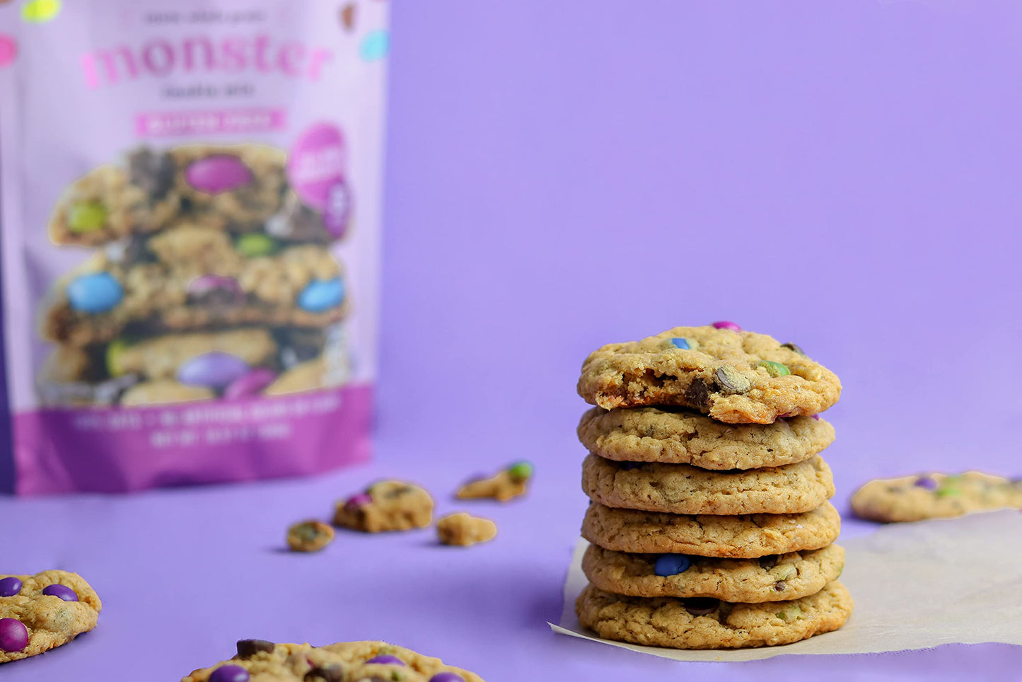 Miss Jones Baking Monster Cookie Mix - Certified Gluten Free & Made With 100% Oats, Easy To Bake Desserts & Treats, No Artificial Colors, 10.57 Ounce (Pack Of 6)