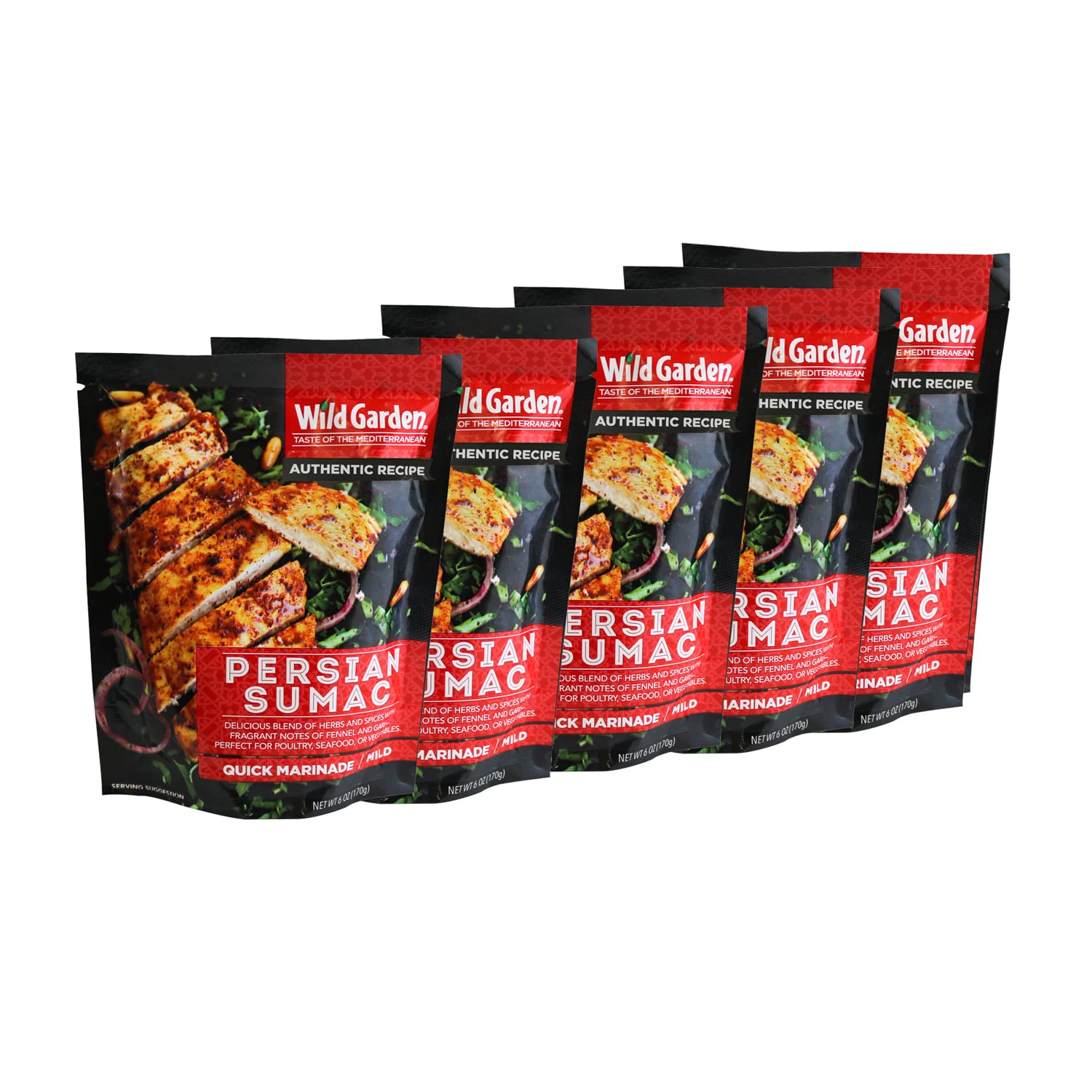 Wild Garden Ready-To-Use Persian Sumac Marinade, 100% Natural Meat Marinade, No Additives & Preservatives, Bold, Flavorful, Perf