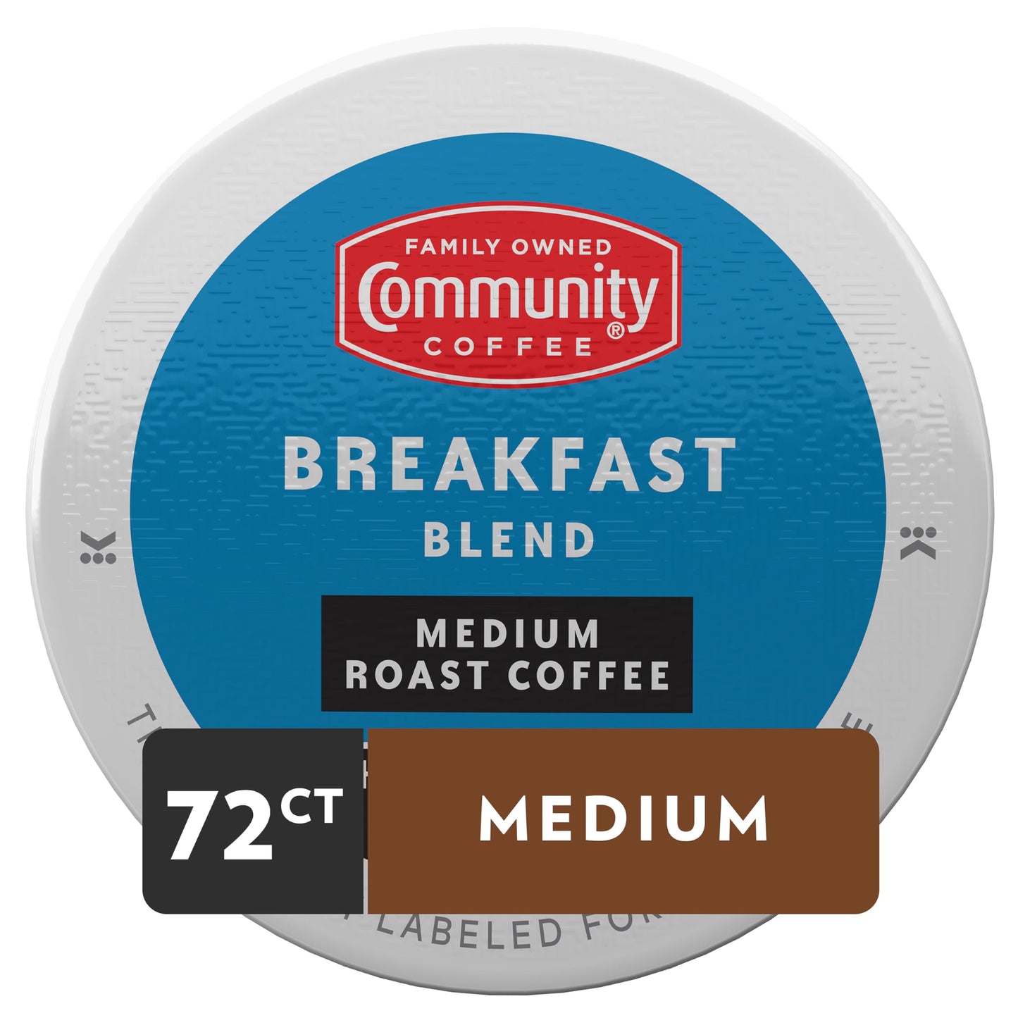Community Coffee Breakfast Blend Medium Roast Single-Serve K-Cup Pods 72 Count Pack of 1
