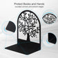 Bookends, Book Ends, Metal Bookend, Tree Of Life Bookend, Bookends For Shelves, Home Decorative Bookends For Heavy Books, Black
