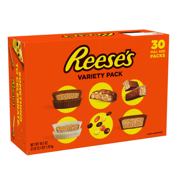 Reese'S Assorted Peanut Butter Candy Bulk Box, 44.1 Oz (30 Count)