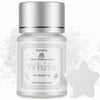 Shanlinly White Edible Luster Dust - 8 Grams Food Grade Cake Dust Shimmer Powdered, Edible Metallic Powder Food Coloring for Cak
