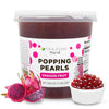 Tea Zone [7 Pounds] Dragon Fruit Popping Pearls for Boba Tea Beverages, Sweets, Ice Cream Topping | B2065