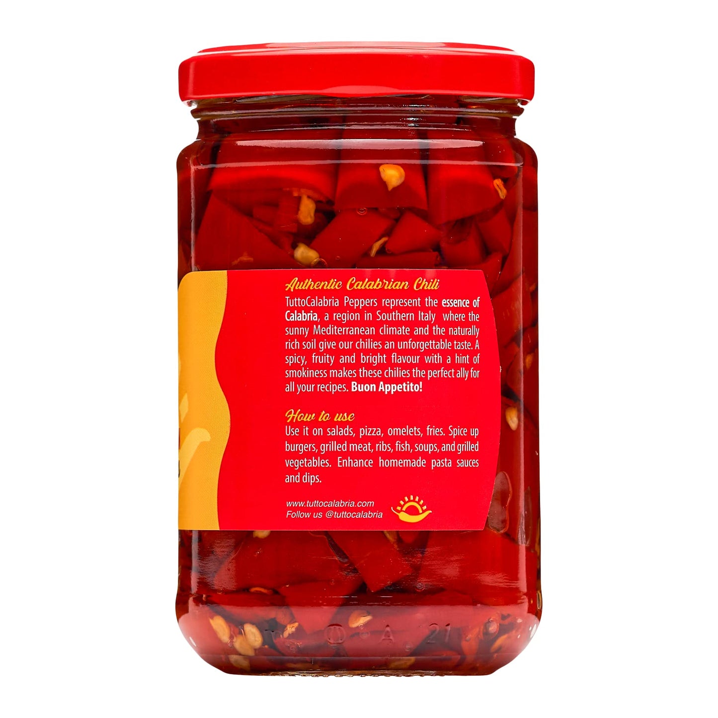 Sliced Calabrian Chili Peppers, Rounds, Cut, Chopped, 10 Oz (290 G), All Natural, Non-Gmo, Product Of Italy, Tuttocalabria
