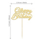 24Pcs Happy Birthday Cupcake Toppers Gold Glitter Birthday Cupcake Food Picks For Celebrating Happy Birthday Party Cake Decorati