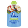 Gerber Organic Baby Food Pouches, 2nd Foods for Sitter, Apple Blueberry Spinach, 3.5 Ounce
