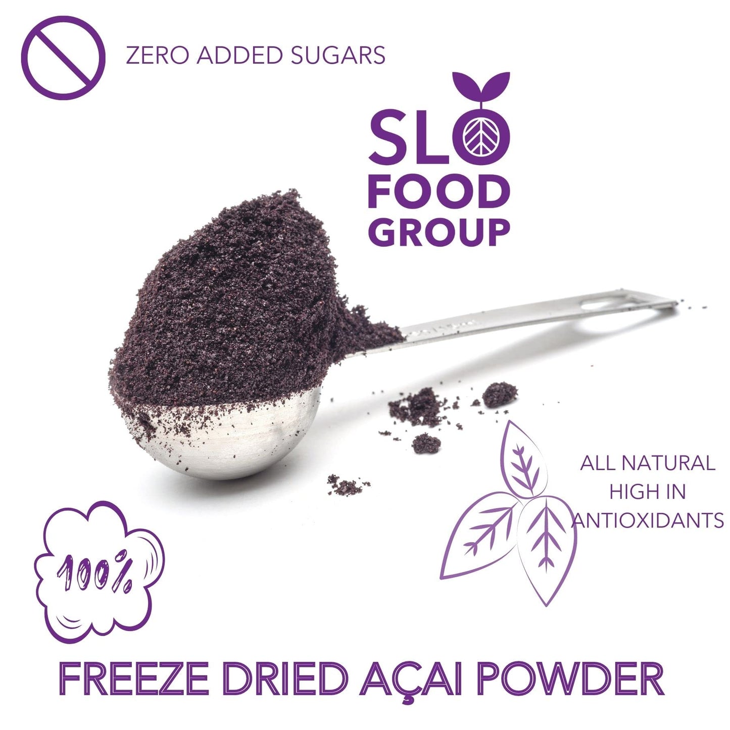 Slofoodgroup Freeze Dried Açaí Powder - Pure Acai Powder From Brazil (3 Oz. Açaí)