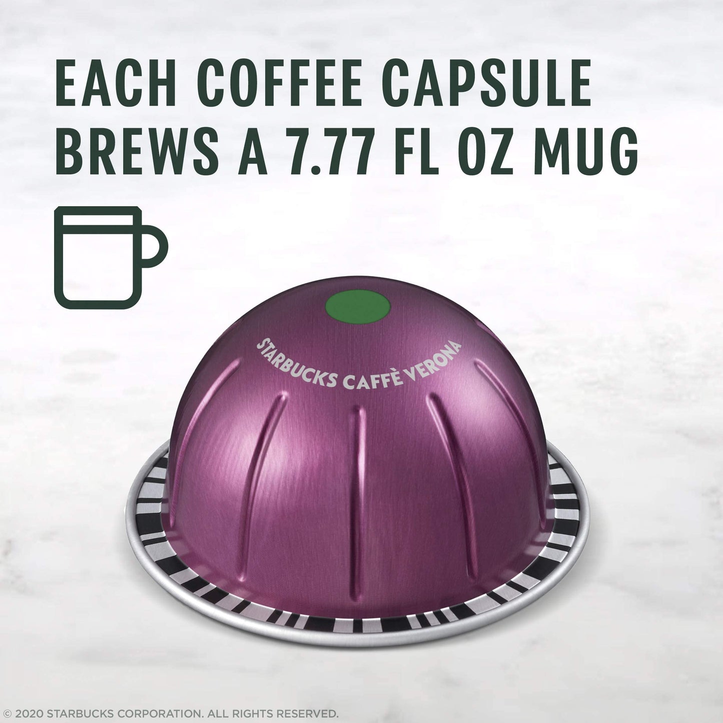 Starbucks by Nespresso Vertuo Caffè Verona Dark Roast Coffee Pods, 32 Count, Brews 7.8 oz.