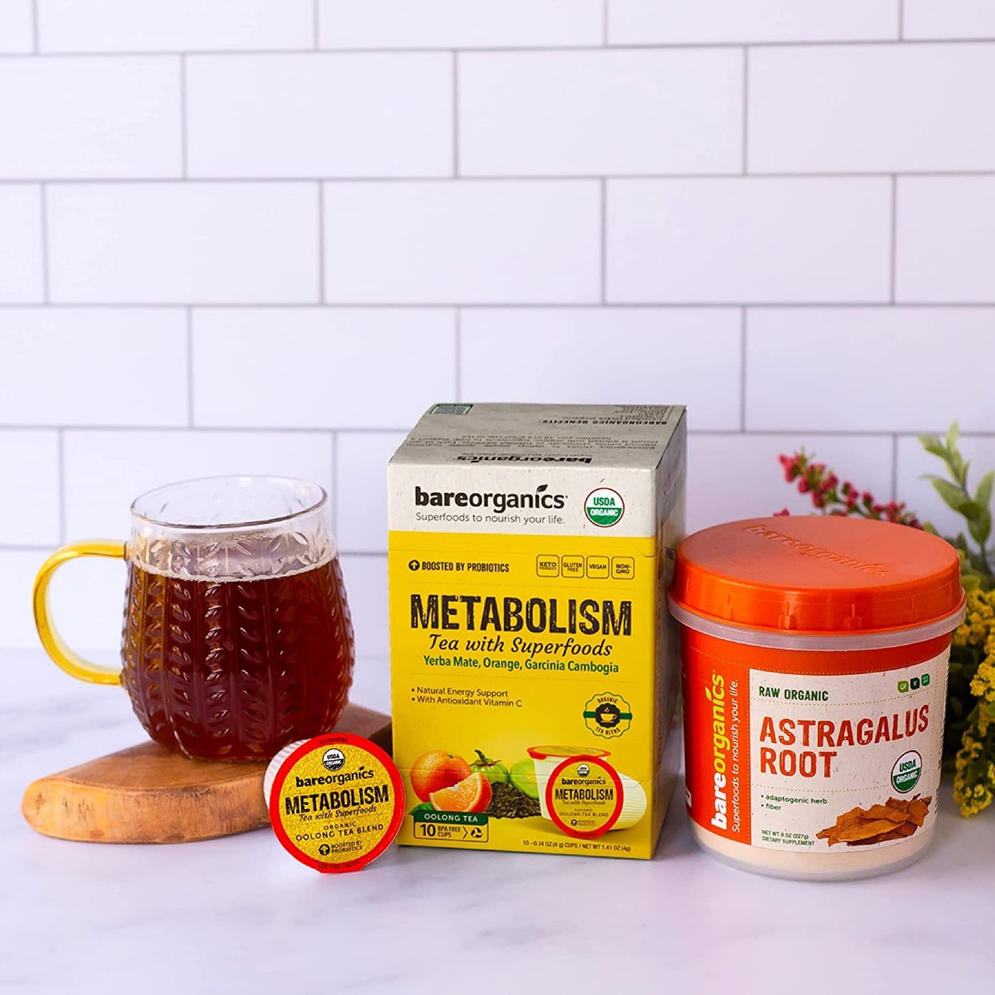 Metabolism Tea - Organic with Superfoods and Probiotics - 6 Pack