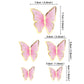 Cyodoos 30Pcs Red Gold Edge Mixed Size Lively 3D Waterproof Butterfly Cupcake Topper For Girls Women'S Happy Birthday Wedding Pa