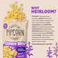 Heirloom White Cheddar Cheese Balls By Pipcorn - 4.5Oz 6Pk - Healthy Snacks, Gluten Free, Heirloom Corn, Baked Not Fried