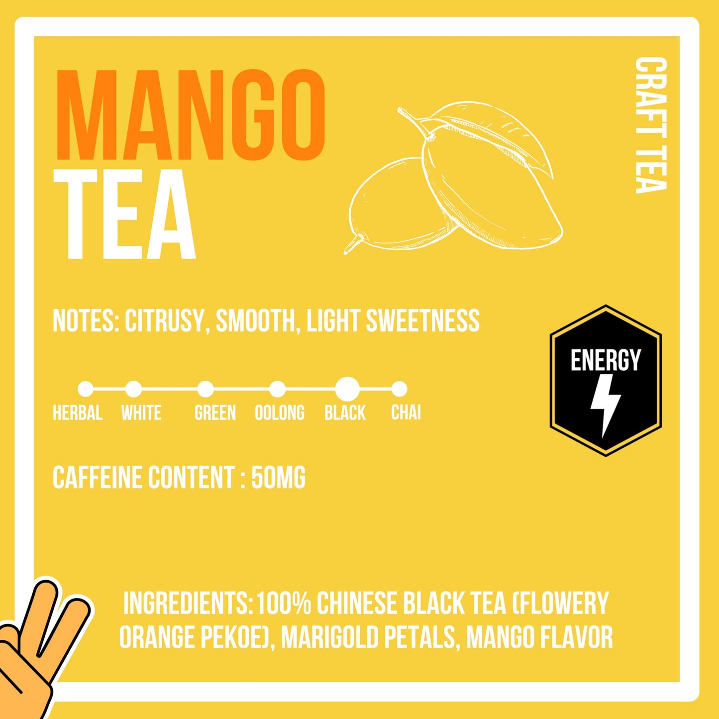 Revival Tea Company Mango Tea - Black Tea Blend with Real Mango - 24 Tea Bags