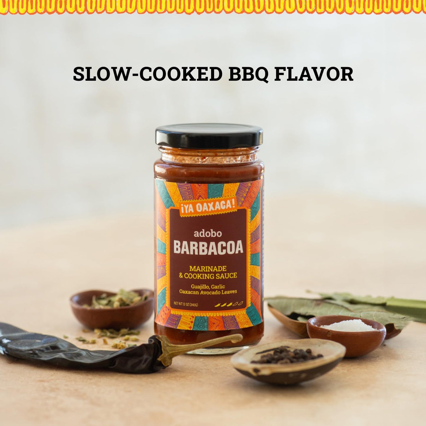 Ya Oaxaca - Barbacoa Adobo Marinade - Rich & Complex Flavor - Made With Chile Guajillo & Avocado Leaf - Brush On Chicken, Beef, Pork, Or Veggies - Vegan, Non-Gmo, Gluten Free - 12Oz