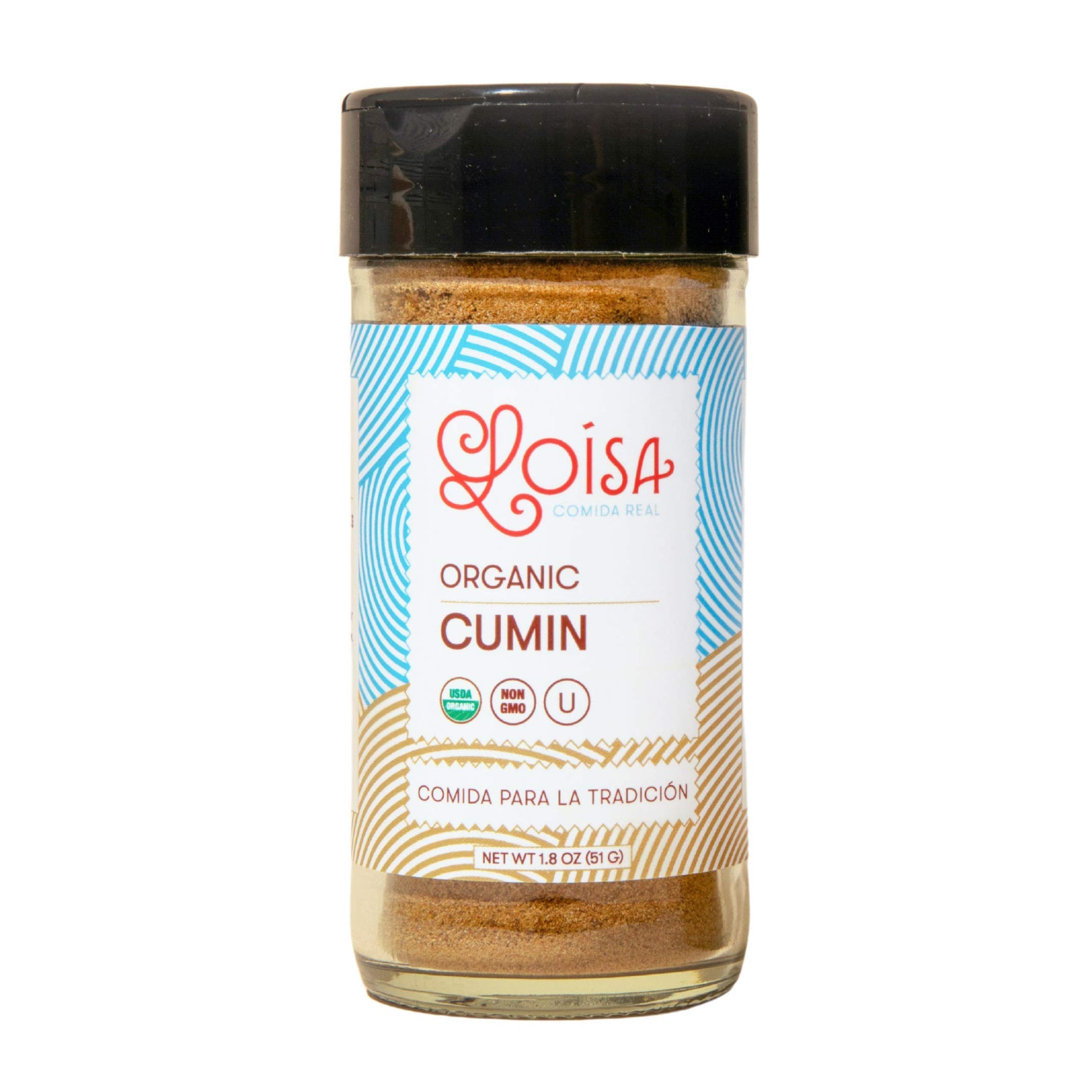 Loisa Organic Cumin, Ground - USDA Organic, Non-GMO, No-MSG, No Preservatives, No Artificial Coloring, No Artificial Flavors (Cu