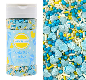 Mystic Sprinkles Baby Shower Sprinkle Mixes (Bundle of Joy in Blue Sprinkle Mix 3.6oz)