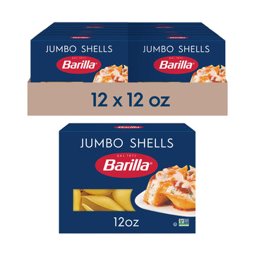 Barilla Jumbo Shells Pasta, 16 Oz. Box (Pack Of 12) - Non-Gmo Pasta Made With Durum Wheat Semolina - Kosher Certified Pasta