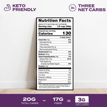 Aviate Keto Rice Orzo - Low Carb (3G Net) Lupini Rice/Pasta, High Protein (18G), Gluten-Free, Made With Lupin Flour, Plant Based