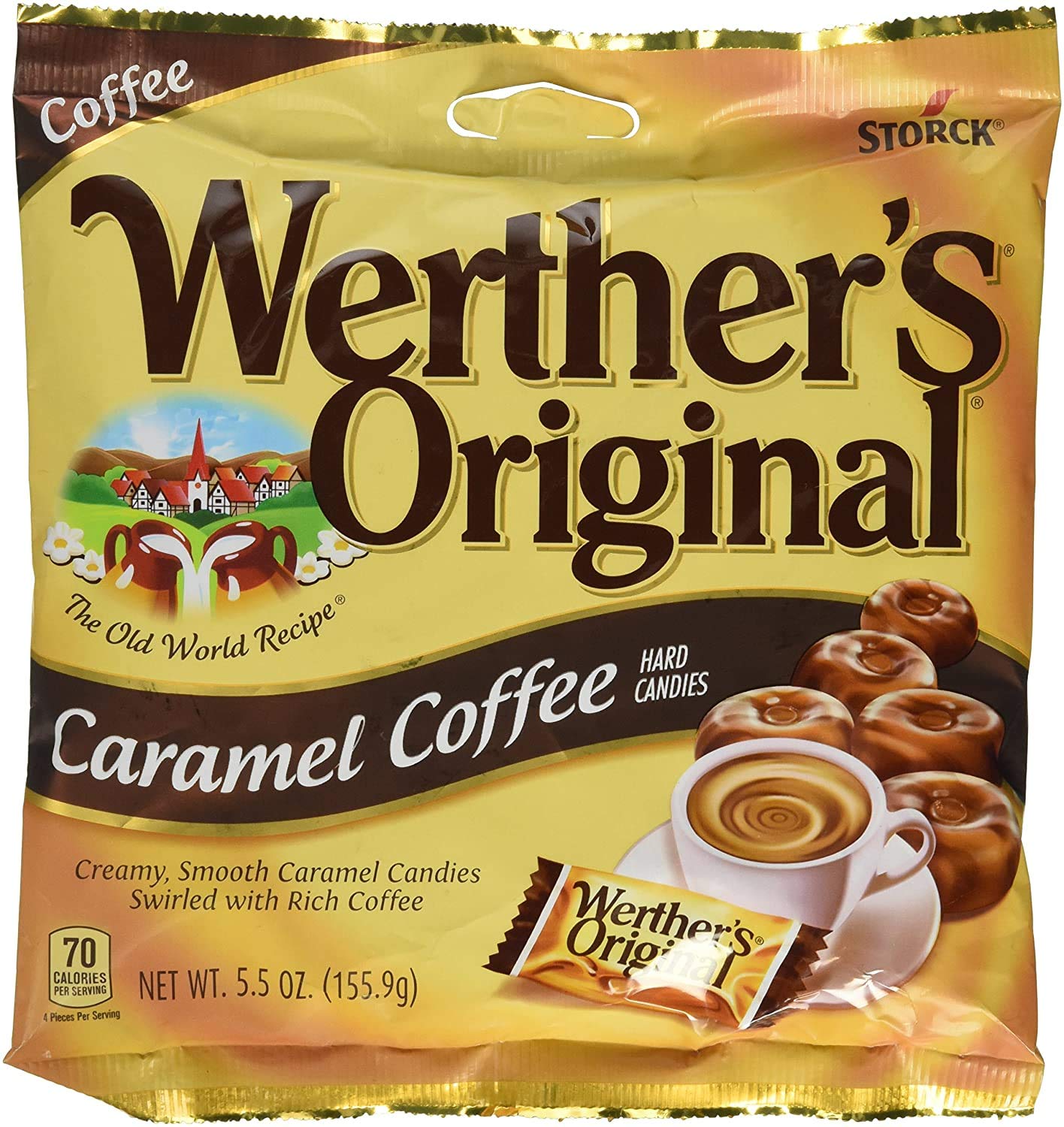 Werthers Oriflavor Blendal Caramel Coffee Hard Candy Pieces Round Hard Candy 5.5 Oz  Set Of 2