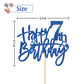 Roadsea Happy 7Th Birthday Cake Topper - Kid Girl Boy Seven Years Old Birthday Cake Supplies - 7Th Birthday Party Decorations -