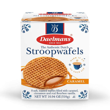 Daelmans Stroopwafels, Caramel 10.94 Oz (8 Count Cube Box)