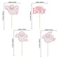 24Pcs Halloween Ghost Cupcake Toppers Pink Glitter Halloween Boo Cake Decorations Halloween Baby Shower Cake Picks For Halloween