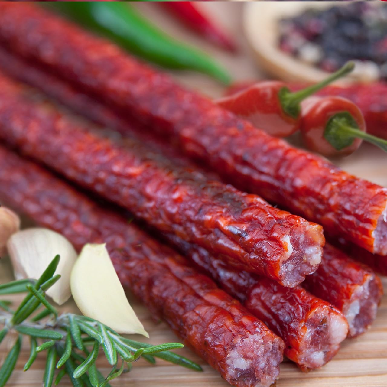 Hi Mountain Seasonings ǀ Snack Stick Seasoning Kit ǀ Jalapeno Blend ǀ Includes Seasoning, Cure, Casings, & Directions ǀ Seasons Up To 20Lbs Of Meat ǀ Beef, Pork, Venison, Deer, & Wild Game