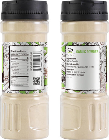 Soeos Garlic Powder, 105G (3.7Oz), Garlic Powder Seasoning, Additive Free, Non-Gmo, Garlic Seasoning For Flavor Vegetables, Gril