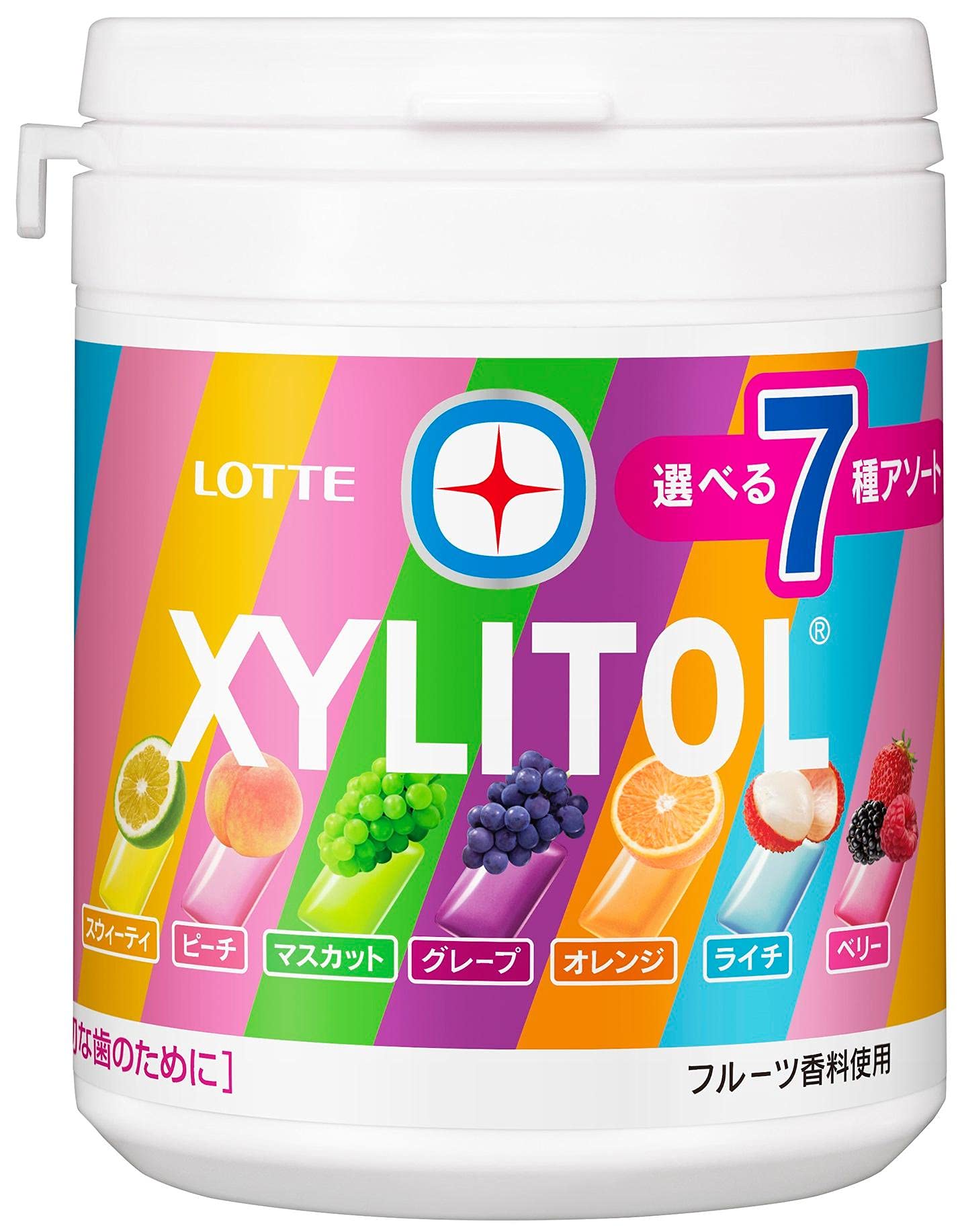 Lotte Xylitol Gum Seven Assorted Bottle 143G [Parallel Import]