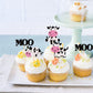24 Pcs Cow Cupcake Toppers Glitter Farm Animals Moo Cupcake Picks Cow Theme Baby Shower Kids Birthday Party Cake Decorations Sup