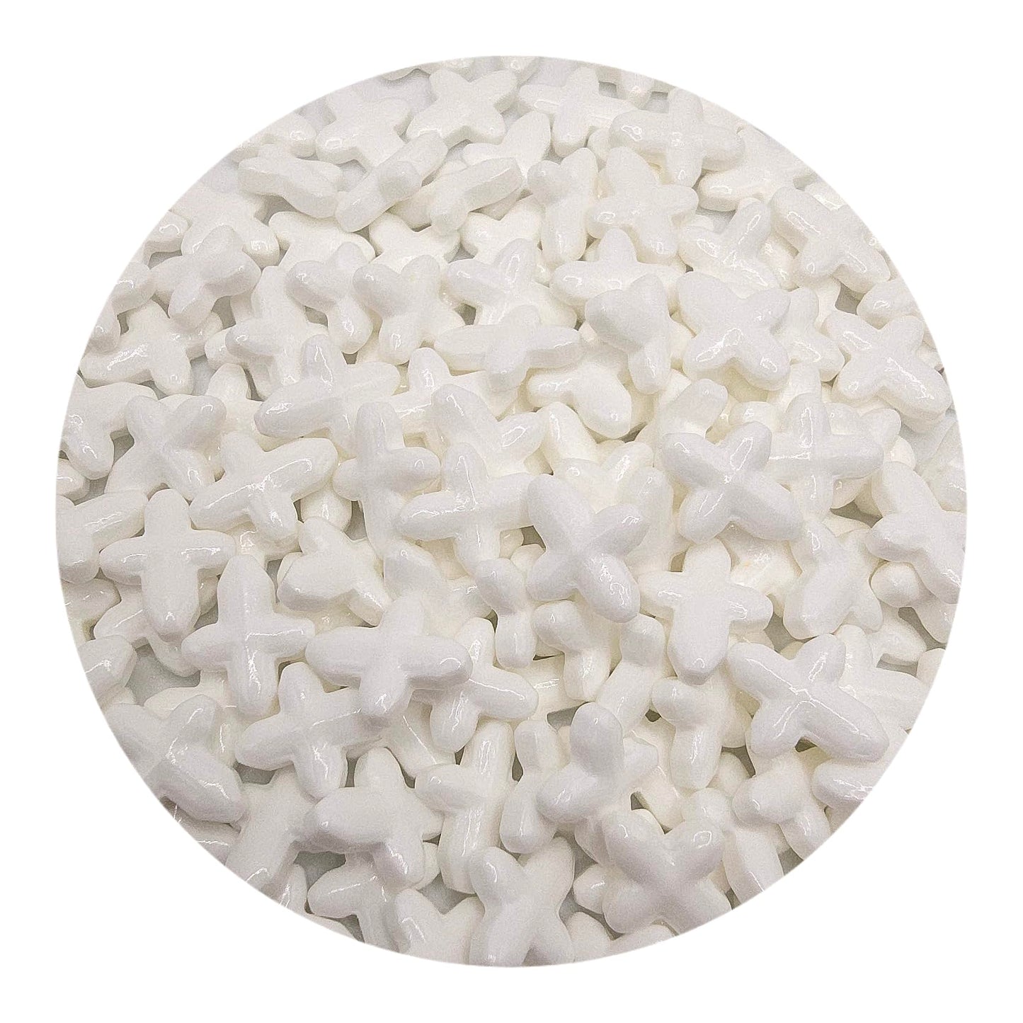 Ncs White Cross Edible Candy Toppers, 8 Ounces - Great For Cupcakes, Cookies, Cakes, Cake Pops, And Party Tables