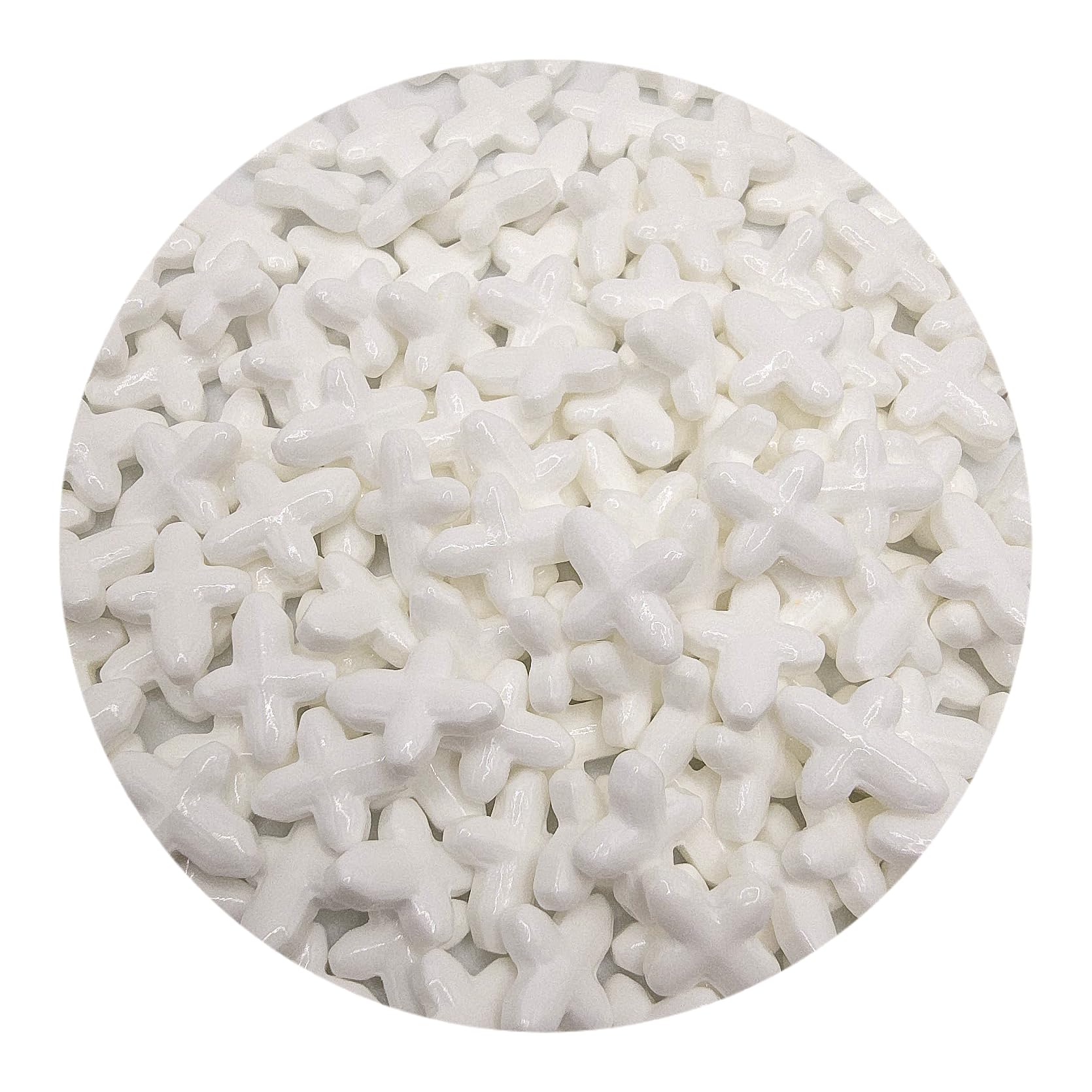 Ncs White Cross Edible Candy Toppers, 8 Ounces - Great For Cupcakes, Cookies, Cakes, Cake Pops, And Party Tables