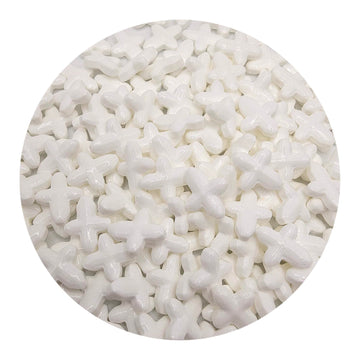 Ncs White Cross Edible Candy Toppers, 8 Ounces - Great For Cupcakes, Cookies, Cakes, Cake Pops, And Party Tables
