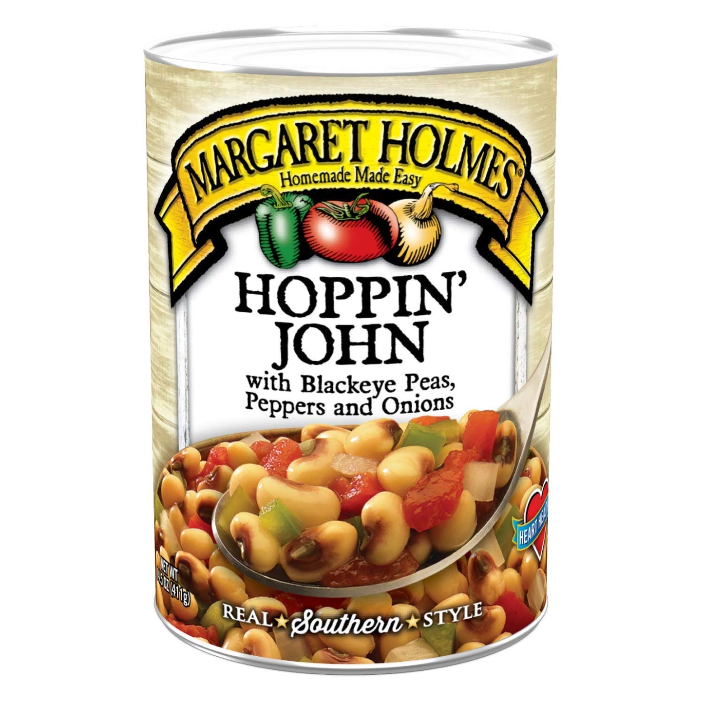 Margaret Holmes Hoppin' John With Blackeye Peas, Tomatoes, Onions & Jalapenos 14.5 Oz (Pack Of 6)