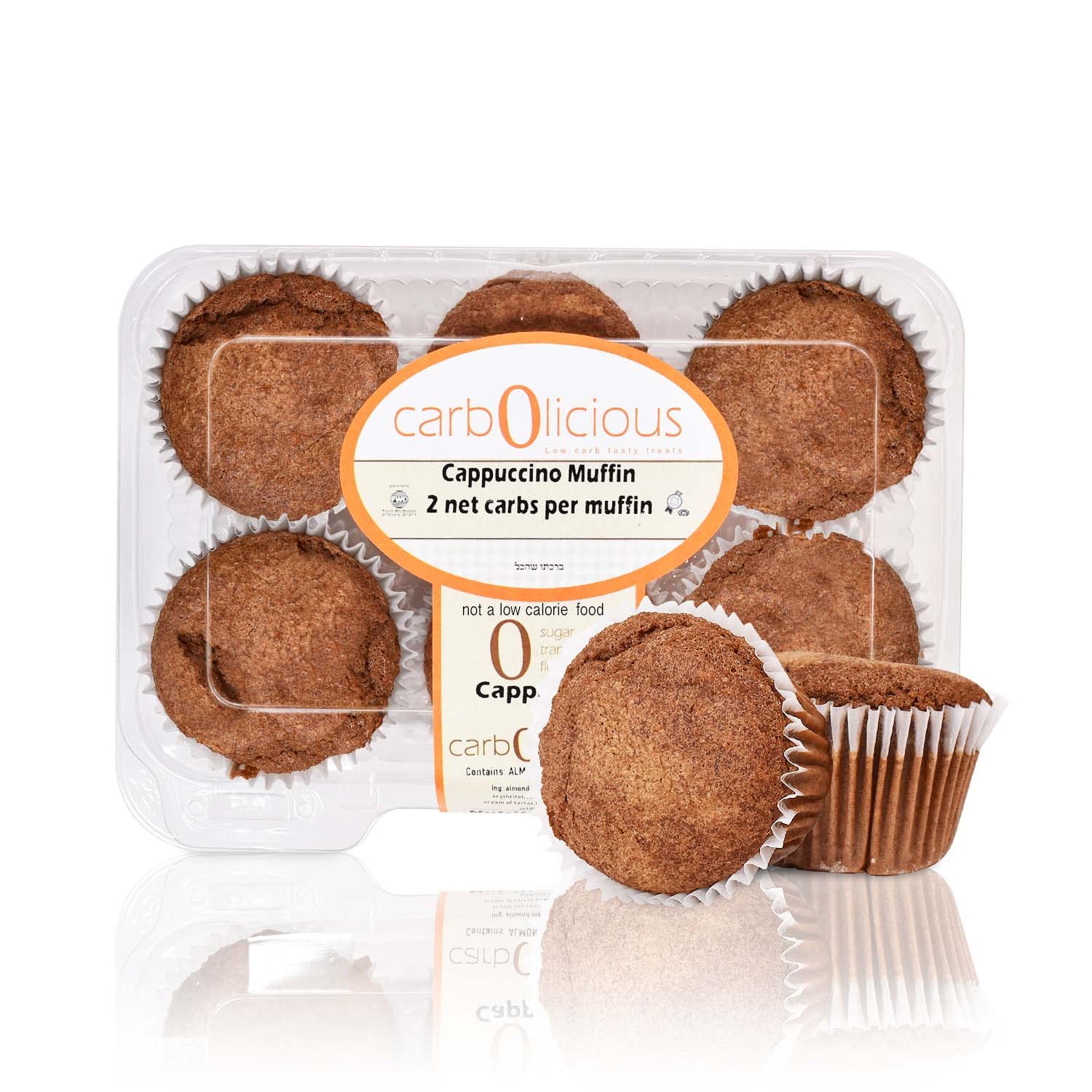Low Carb Cappuccino Muffins [6-Pack] By Carb-O-Licious- Delicious Keto Muffins With Only 2 Net Carbs Each- Sugar Free Healthy Sn