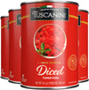 Tuscanini Diced Tomatoes 14.1oz (4 Pack) | 100% Italian Tomatoes, Delicious Taste & Texture, Perfect for Pizza and Sauces, BPA F