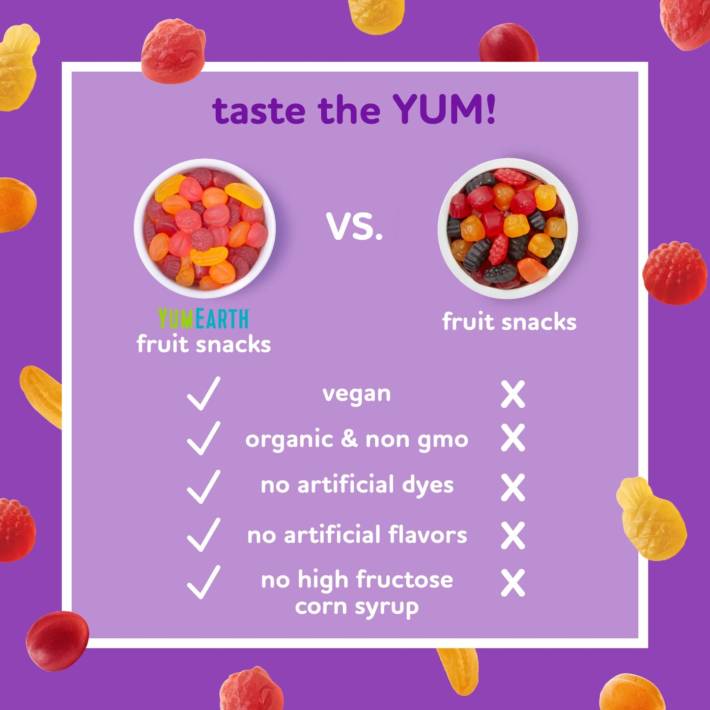 Yumearth Organic Fruit Snacks, 5- 0.7Oz. Fruit Flavored Snack Packs, Allergy Friendly, Gluten Free, Non-Gmo, Vegan, No Artificia
