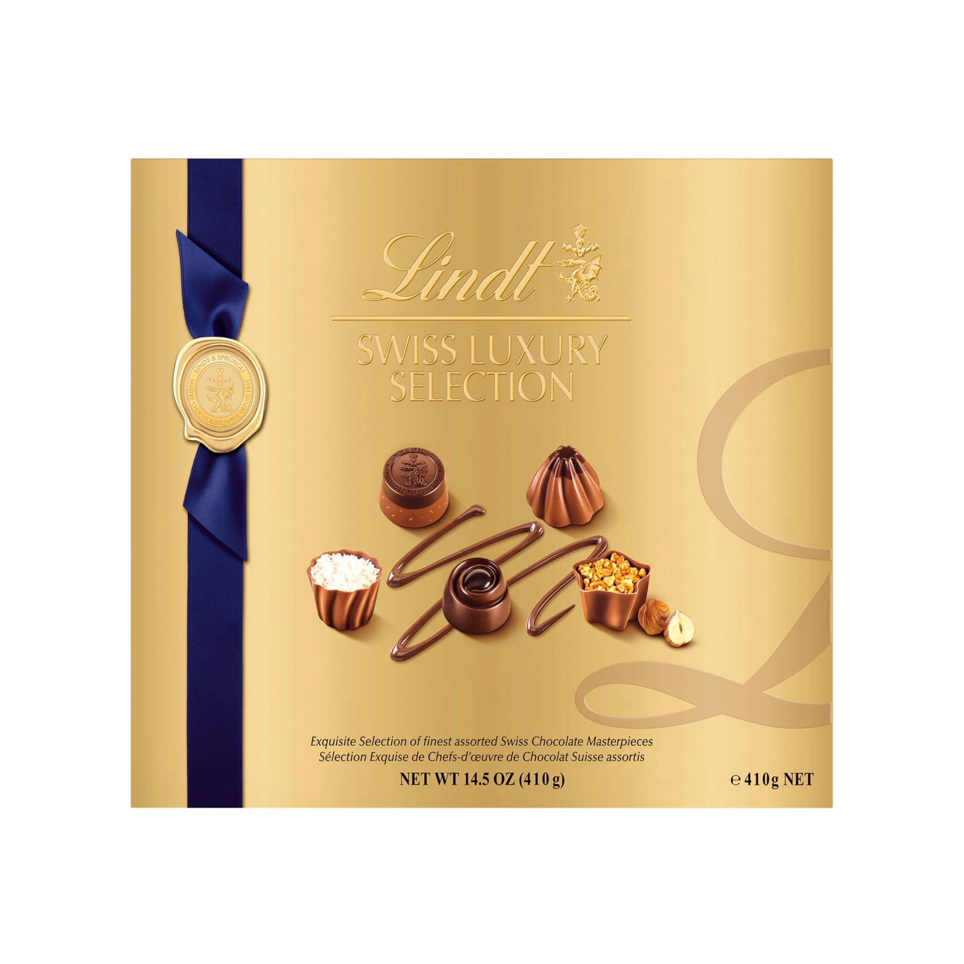 Lindt Swiss Luxury Selection Assorted Chocolates, Chocolate Gift Box, Great For Gift Giving, 14.6 Oz Gift Box